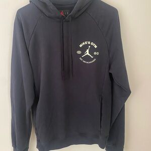 Air Jordan Black Hoodie with neon green logo